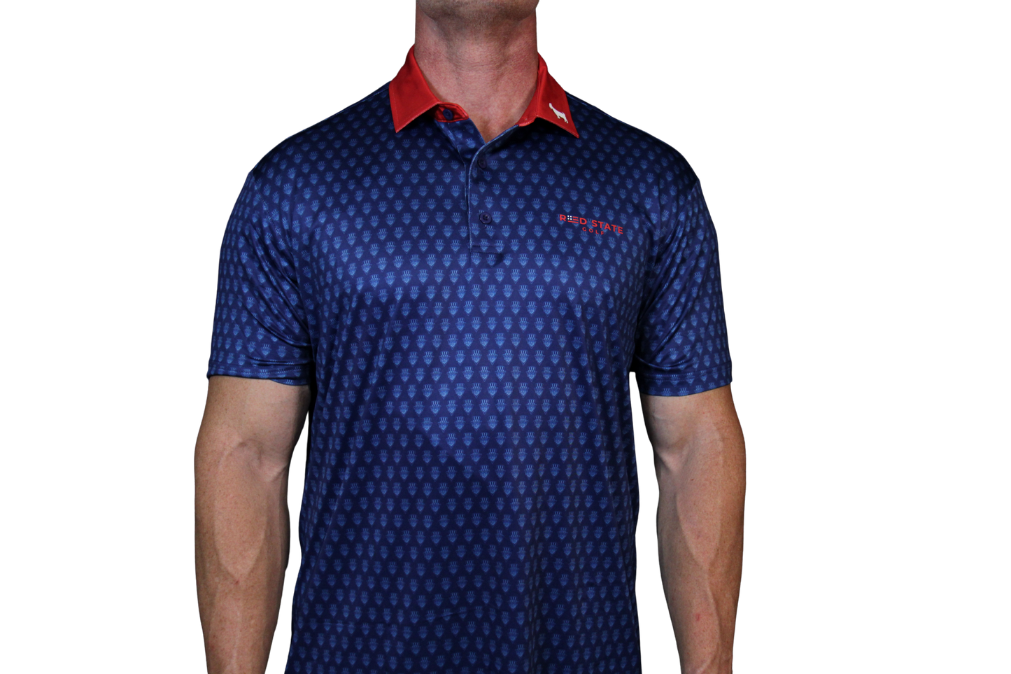 THE SWINGIN SAMMY BLUE RED COLLAR POLO