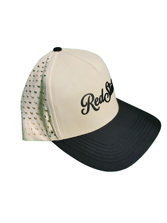 Red State Tan/Black Script Hat
