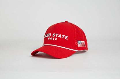 RED STATE GOLF HAT - RED