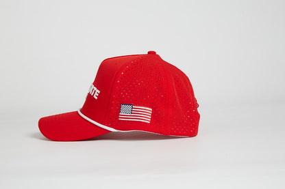 RED STATE GOLF HAT - RED