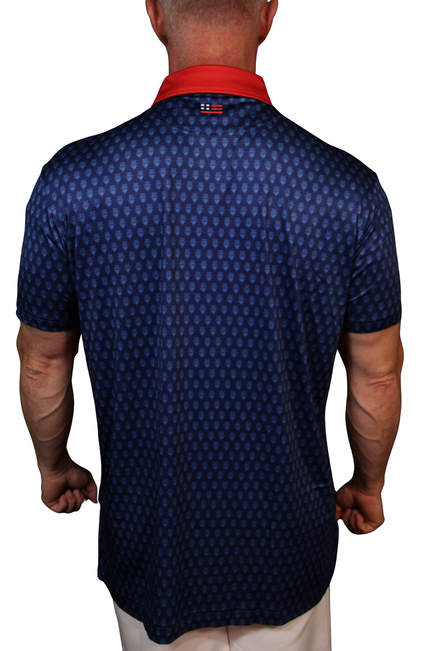THE SWINGIN SAMMY BLUE RED COLLAR POLO