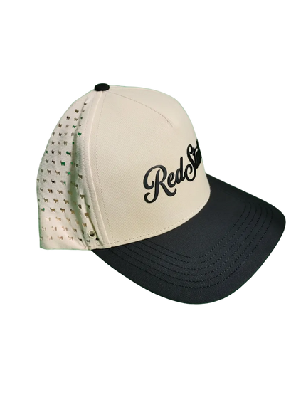 Red State Tan/Black Script Hat