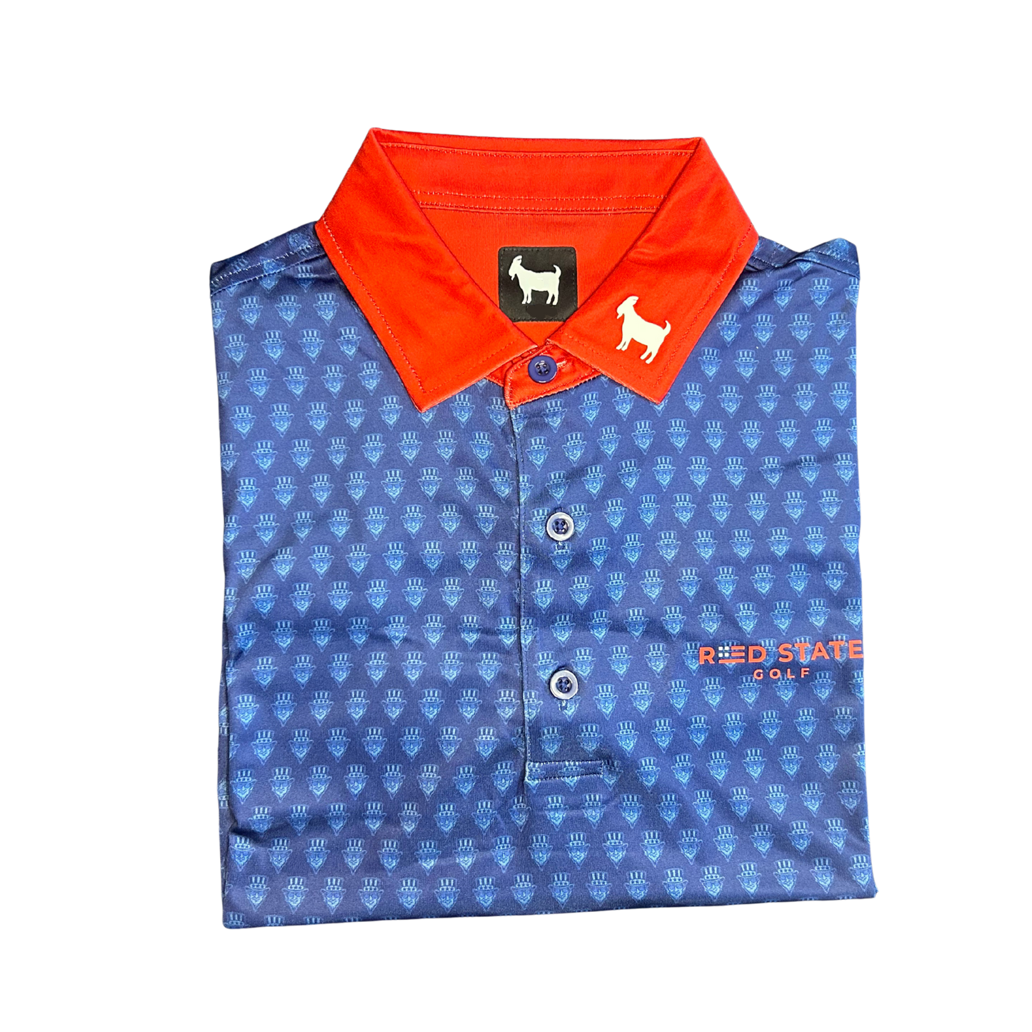 THE SWINGIN SAMMY BLUE RED COLLAR POLO