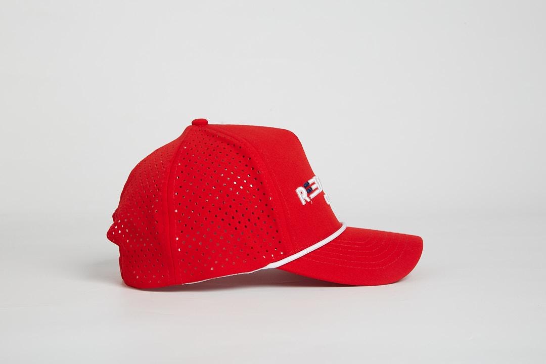 RED STATE GOLF HAT - RED